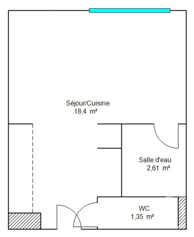 Appartement F1 à vendre - 1 pièce - 22.36 m2 - NICE - 06 - PROVENCE-ALPES-COTE-D-AZUR - Century 21 Optimmo